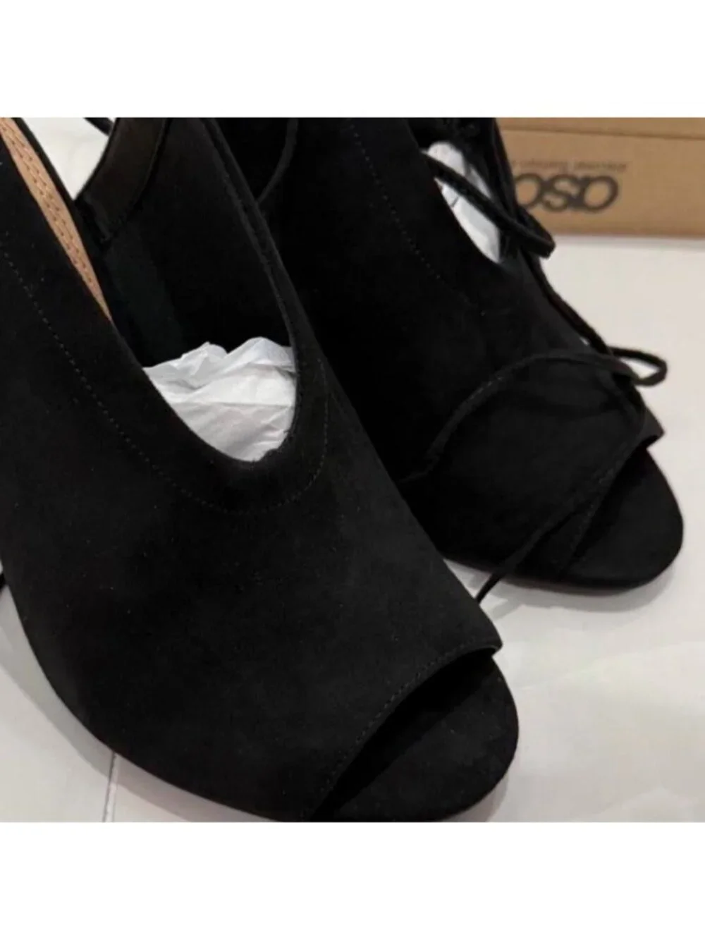 ASOS black suede high heels Size 7